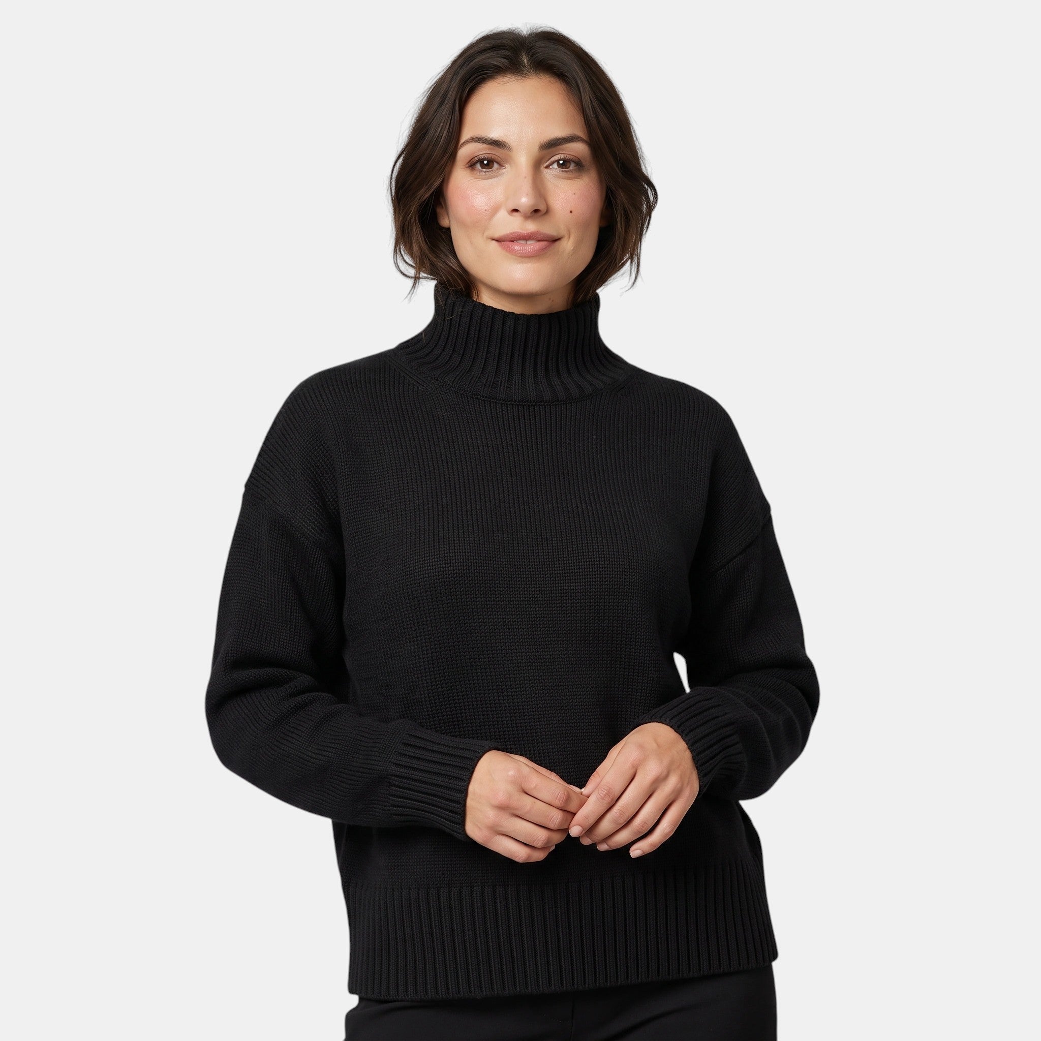 NAJAS | Women's Relaxed Fit Turtleneck Knit Sweater