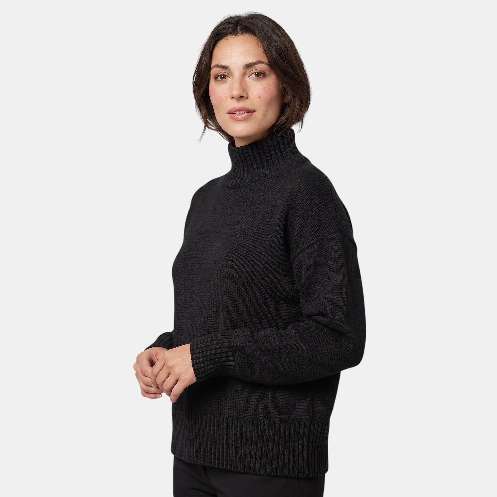 NAJAS | Women's Relaxed Fit Turtleneck Knit Sweater