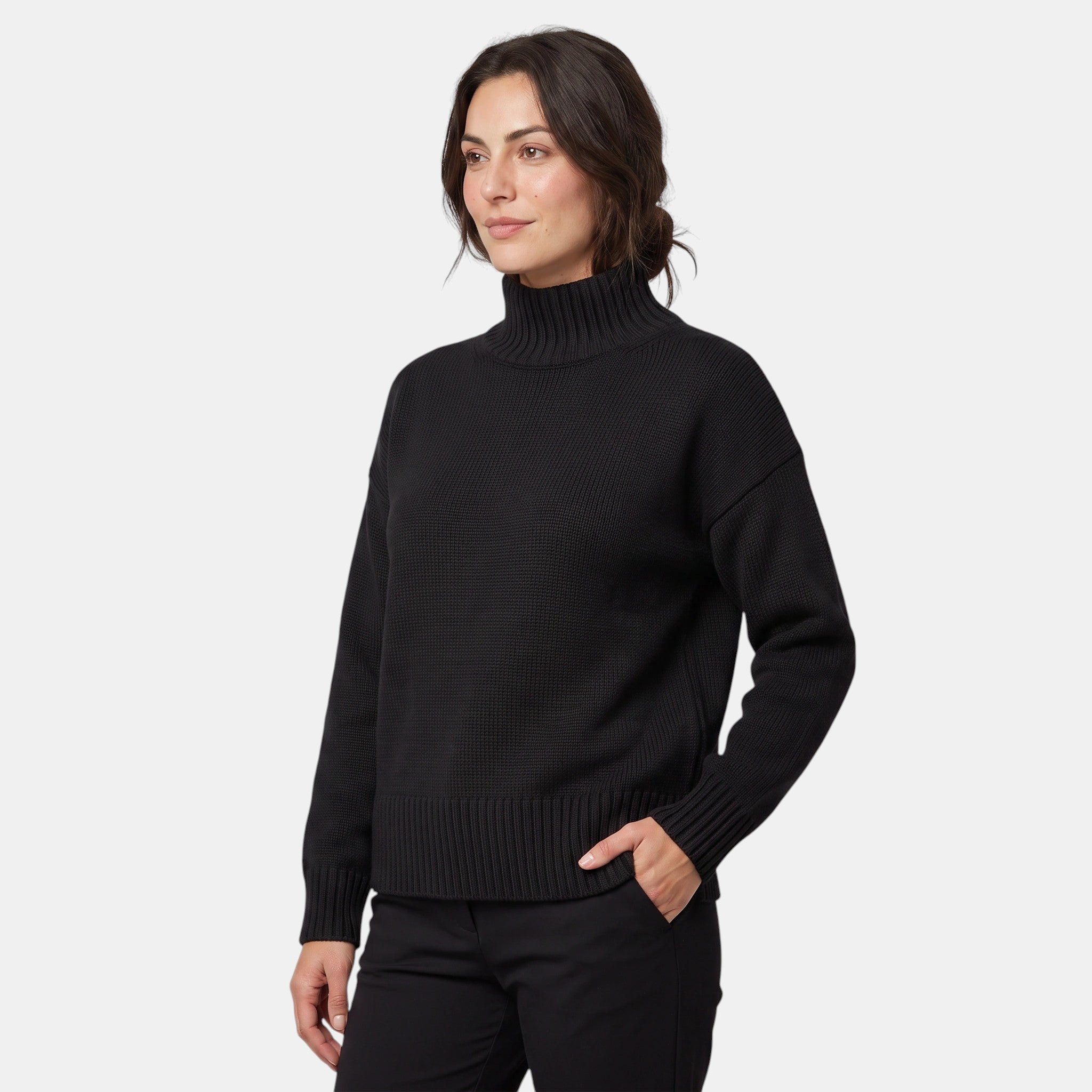 NAJAS | Women's Relaxed Fit Turtleneck Knit Sweater