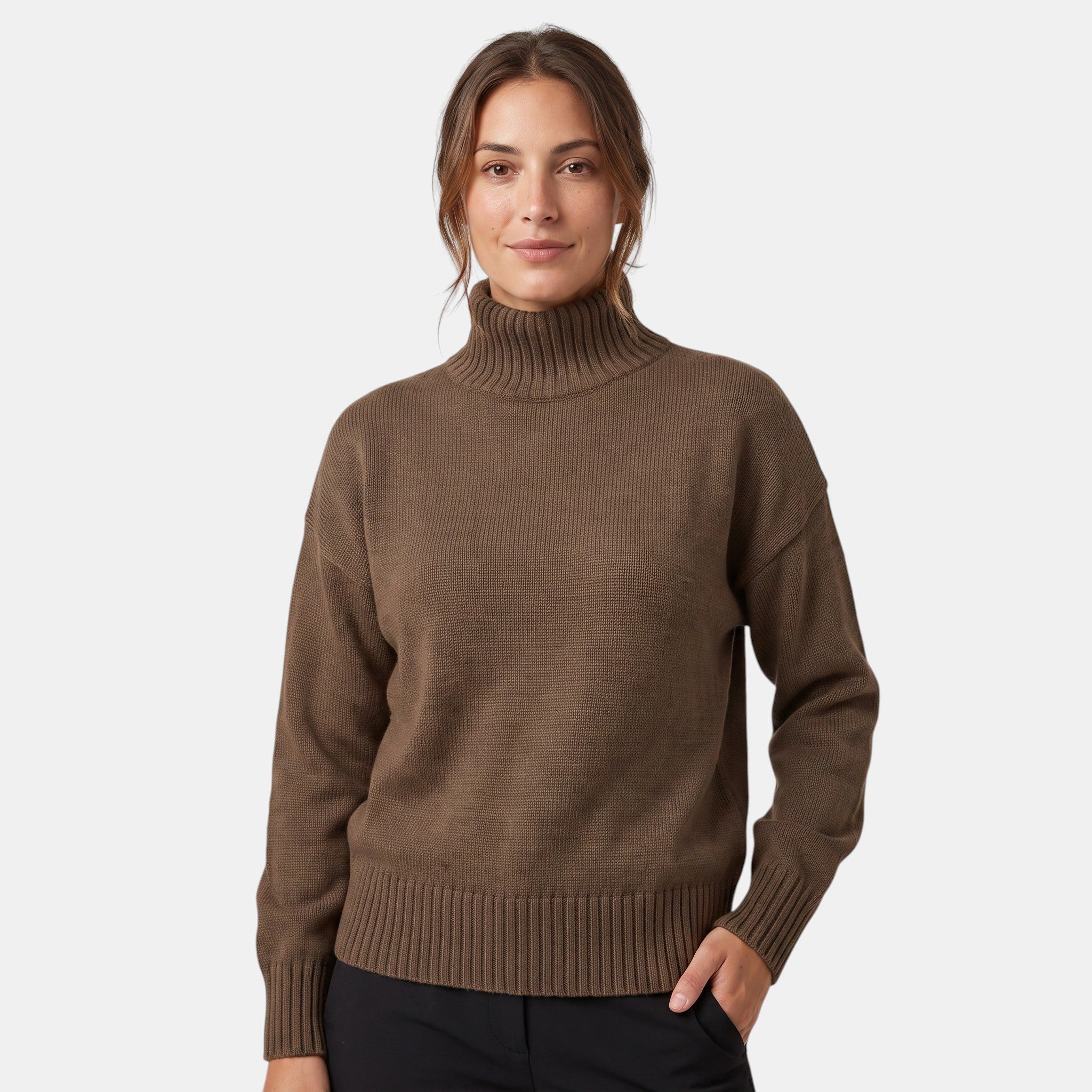 NAJAS | Women's Relaxed Fit Turtleneck Knit Sweater
