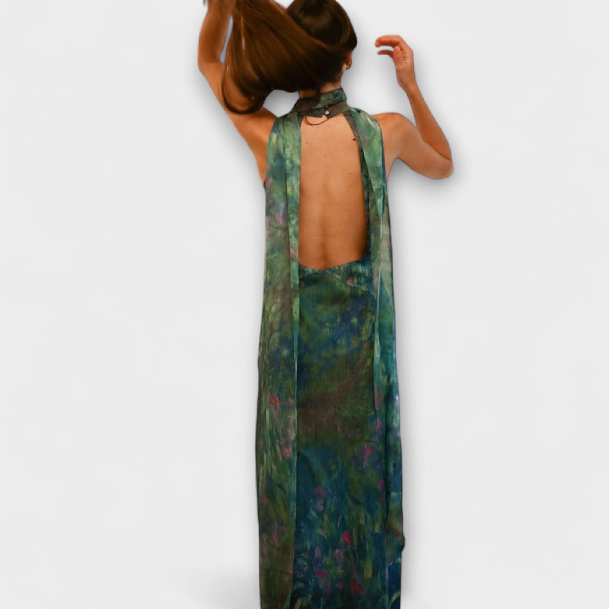 Iris Print Maxi Dress