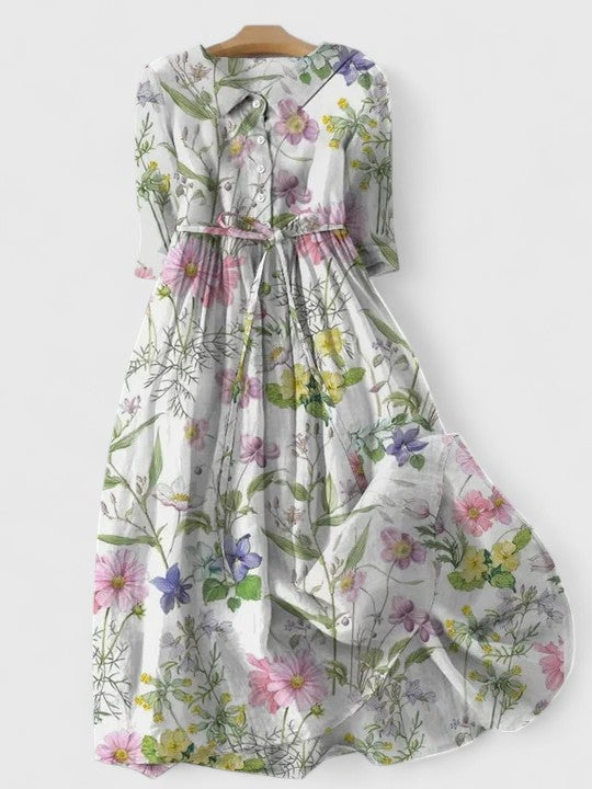 Vintage Floral Charm Dress
