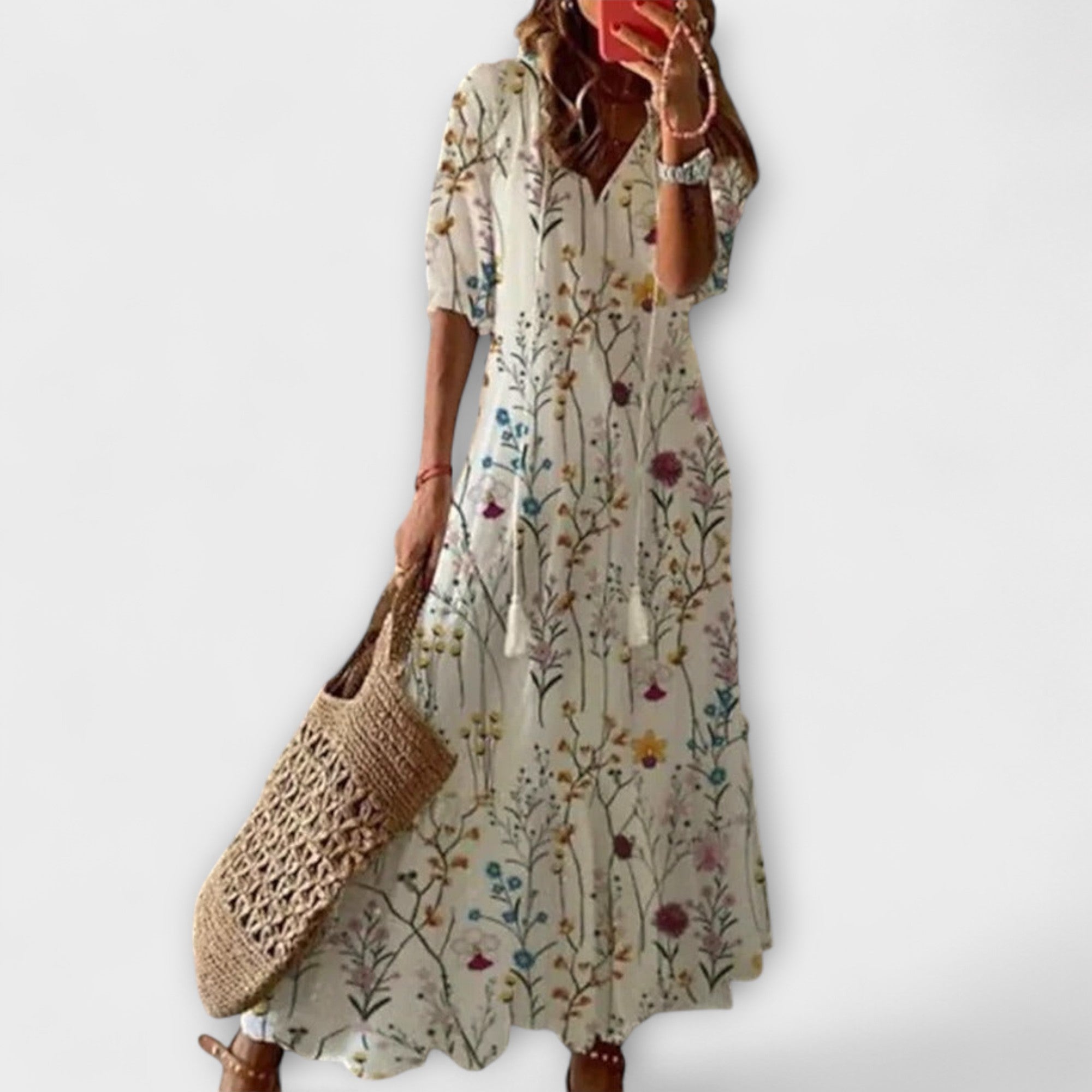 Women's Bohemian Summer Dress with Flowing Silhouette