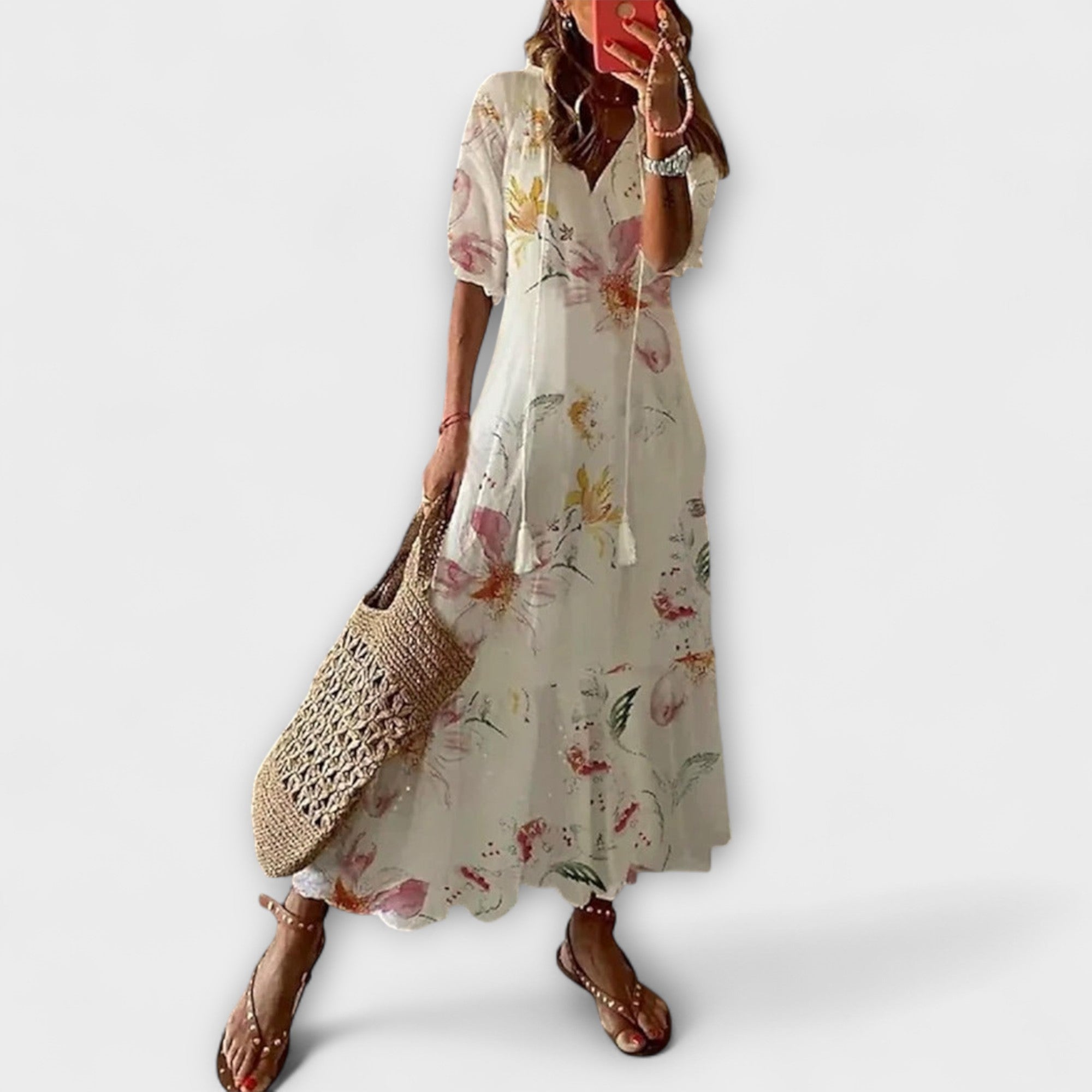 Women's Bohemian Summer Dress with Flowing Silhouette