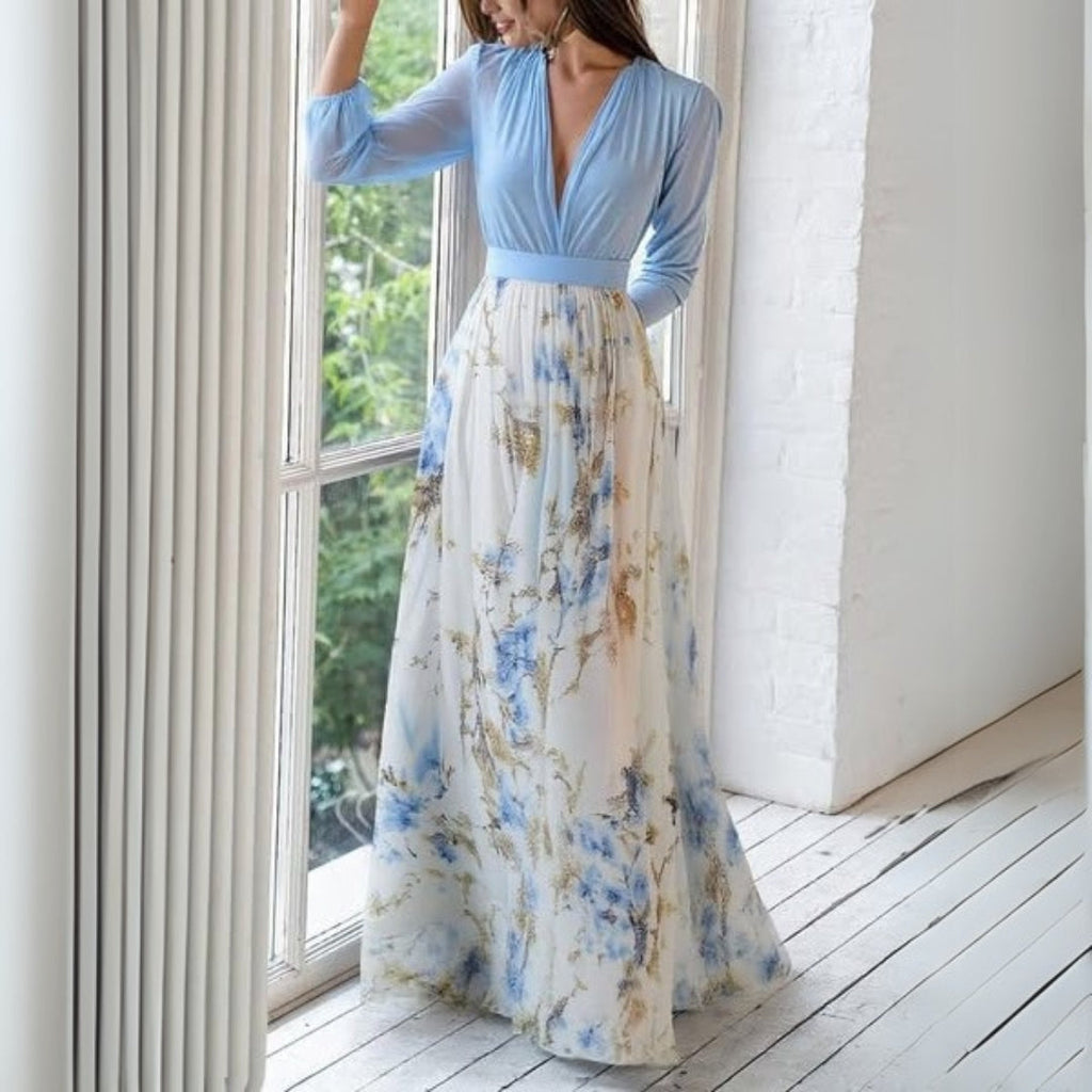 Women's Enchanted Seasonal Floral Print Maxi Dress