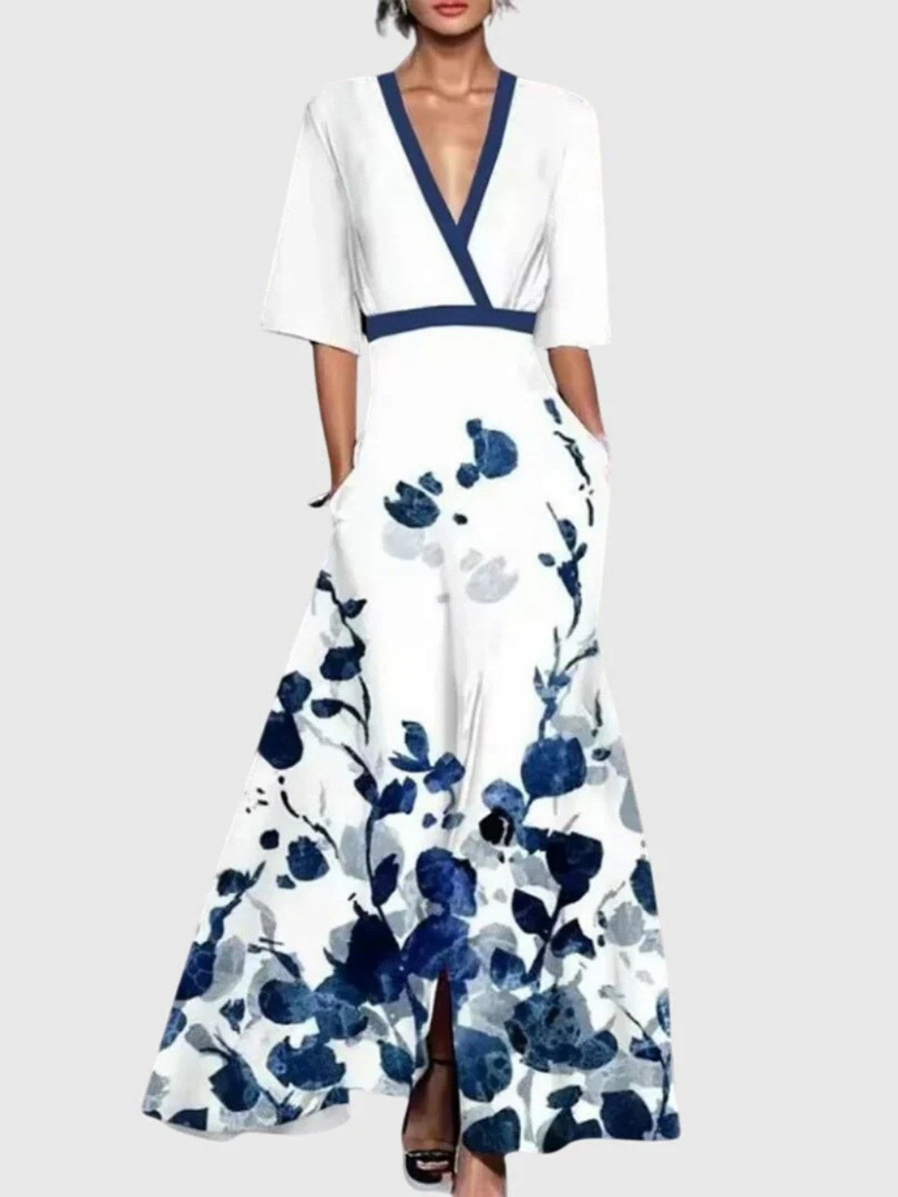 Elegant Spring Floral Maxi Dress