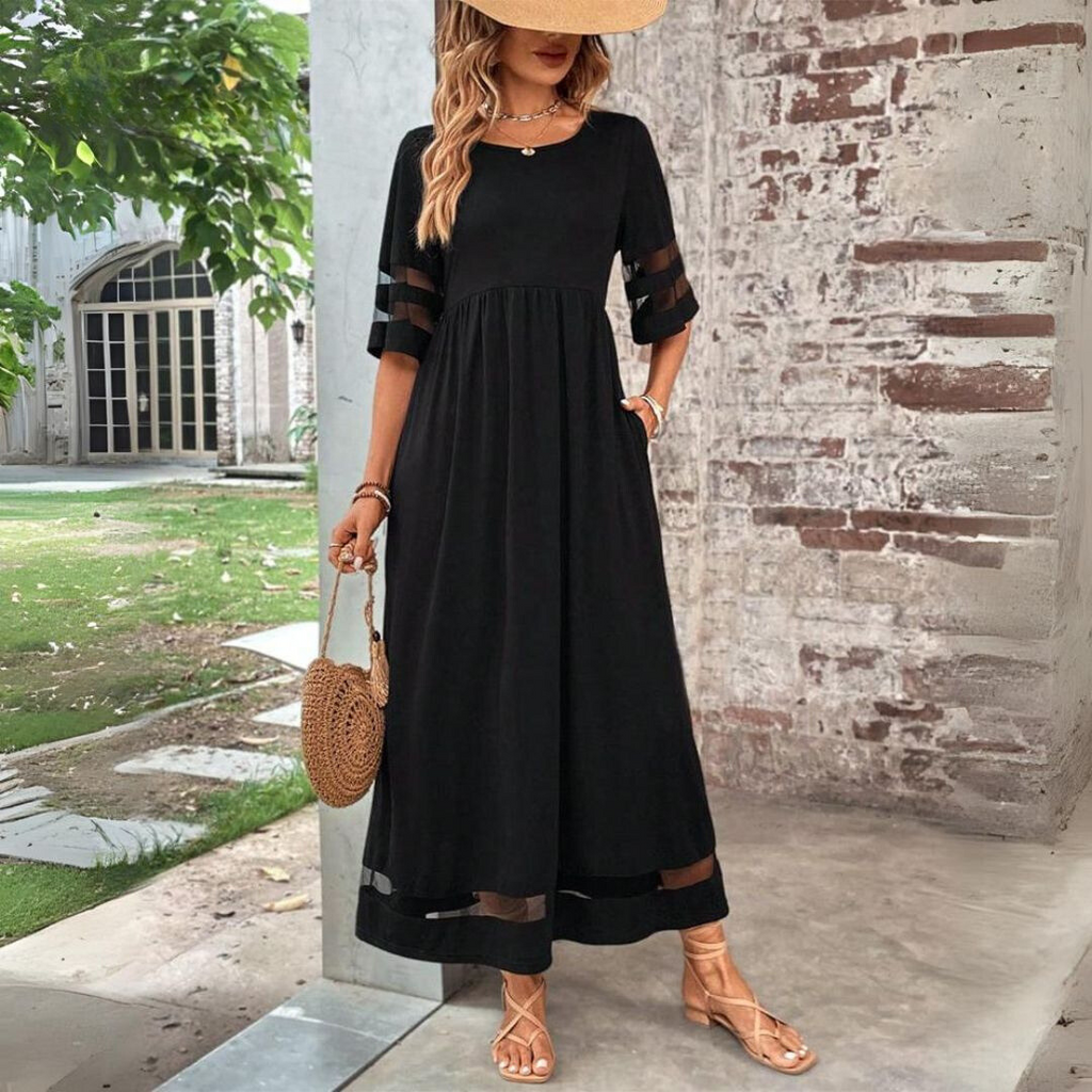 Women's Chic Tummy-Flattering Coverage Maxi Dress for Special Events
