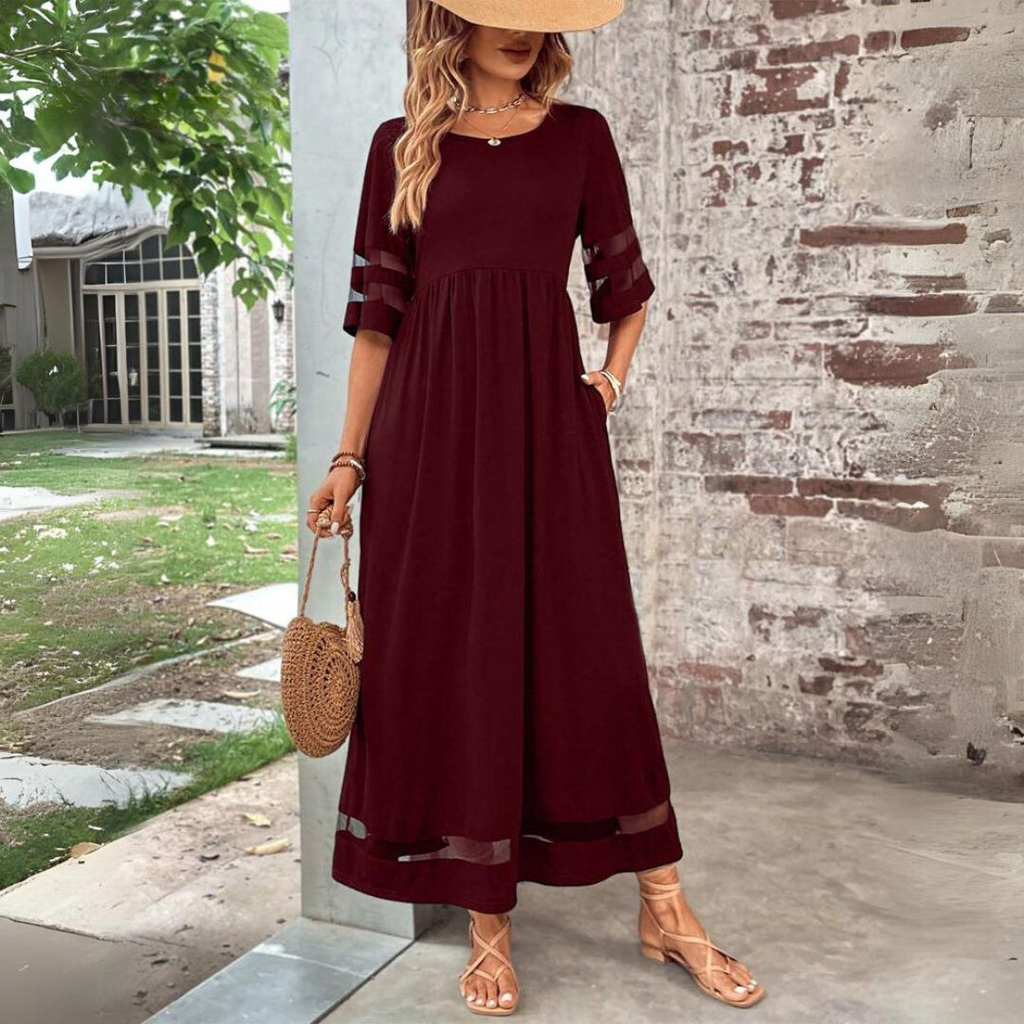 Women's Chic Tummy-Flattering Coverage Maxi Dress for Special Events