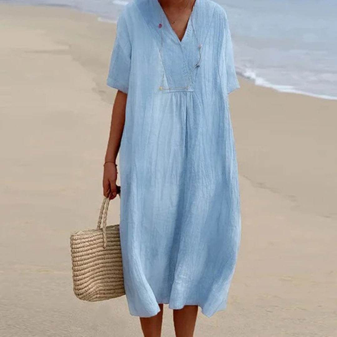 Women's Relaxed Fit Occasion Beach Midi Summer Dress