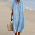 Women's Relaxed Fit Occasion Beach Midi Summer Dress