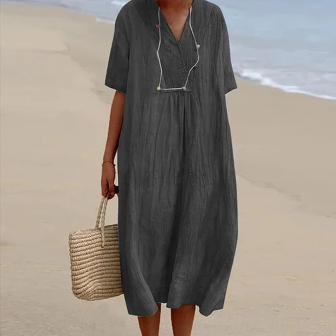 Women's Relaxed Fit Occasion Beach Midi Summer Dress