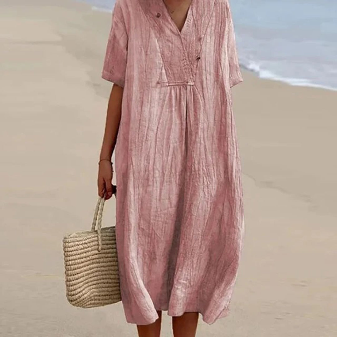 Women's Relaxed Fit Occasion Beach Midi Summer Dress
