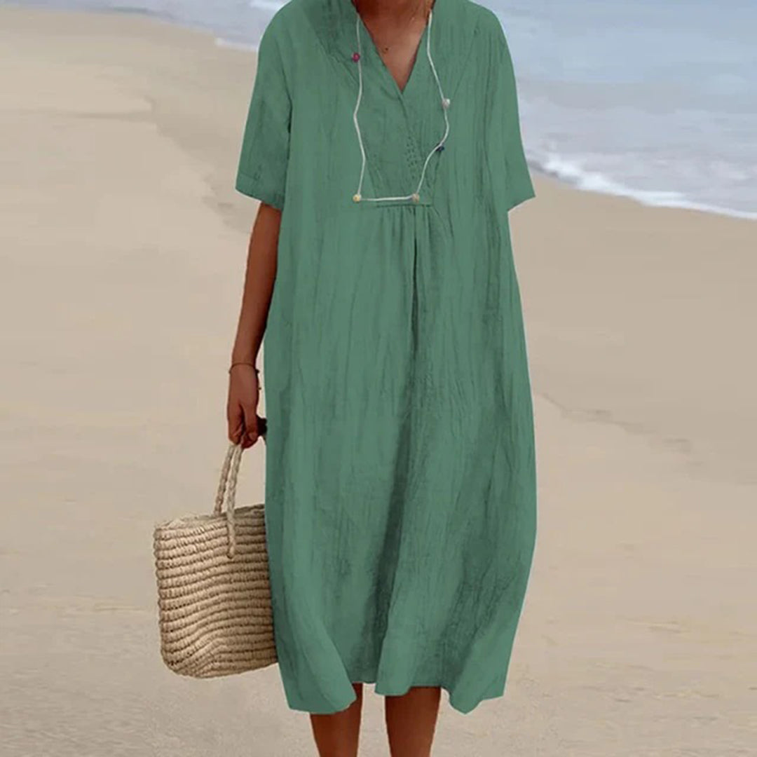 Women's Relaxed Fit Occasion Beach Midi Summer Dress