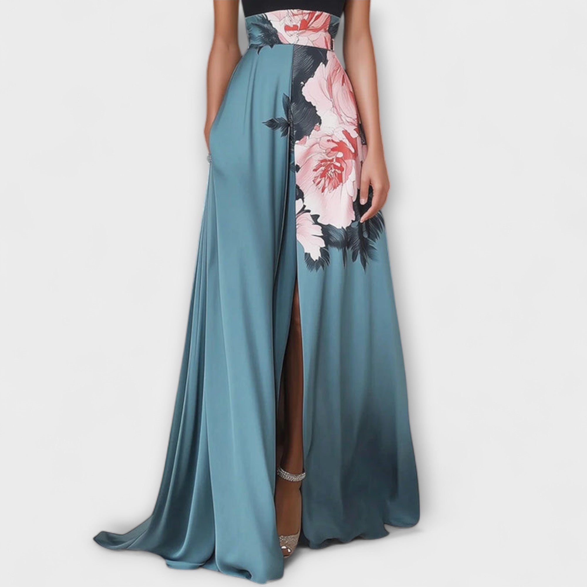 Floral A-Line Maxi Dress