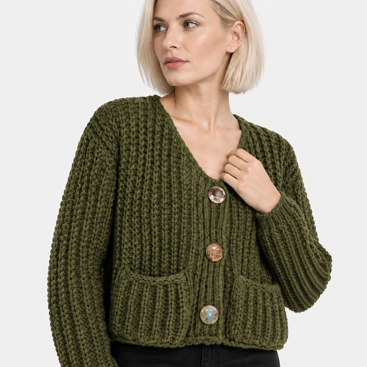 NAJAS | Women’s Single Breasted Coat Double Pocket Elegant Outerwear