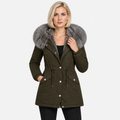 NAJAS | Women's Plush Hooded Jacket Drawstring Warm Winter Outerwear