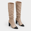 NAJAS | Women’s Over Knee Knight Boots PU Leather High Heel Platform