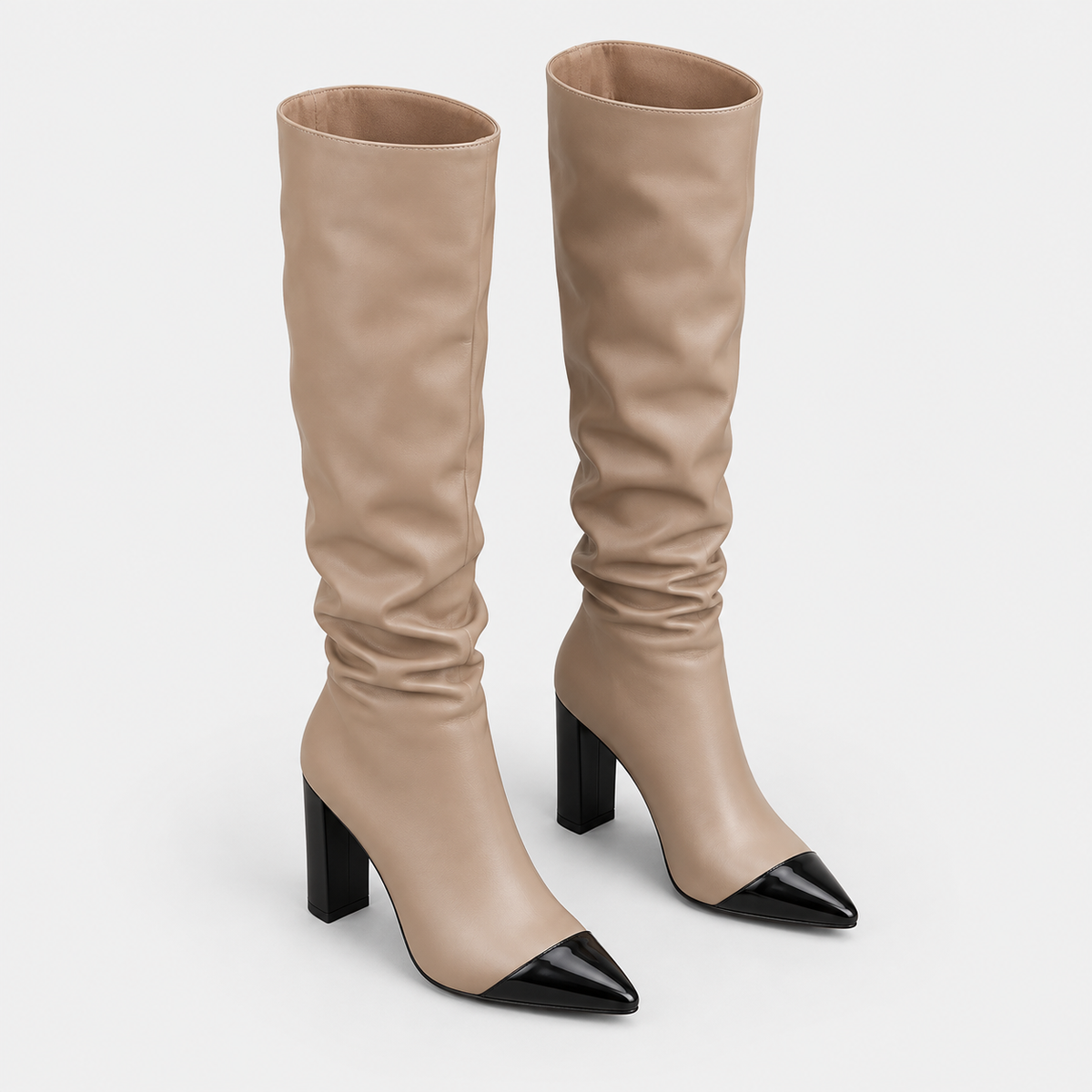 NAJAS | Women’s Over Knee Knight Boots PU Leather High Heel Platform