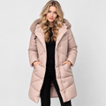 NAJAS | Women’s Mid Length Winter Coat Elegant Commuter Jacket with Pockets