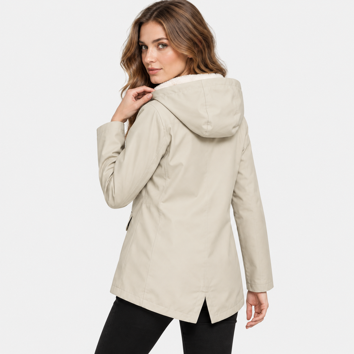 NAJAS | Women's Fleece Lined Hooded Jacket Windproof Winter Outerwear