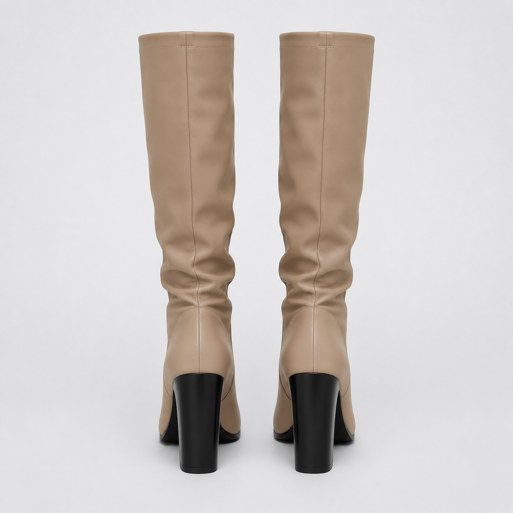 NAJAS | Women’s Over Knee Knight Boots PU Leather High Heel Platform
