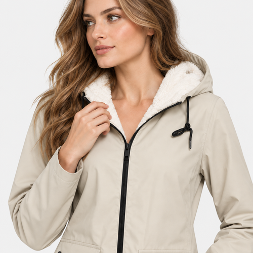NAJAS | Women's Fleece Lined Hooded Jacket Windproof Winter Outerwear