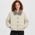 NAJAS | Women’s Fur Collar Jacket Vintage Winter Warm Short Outerwear