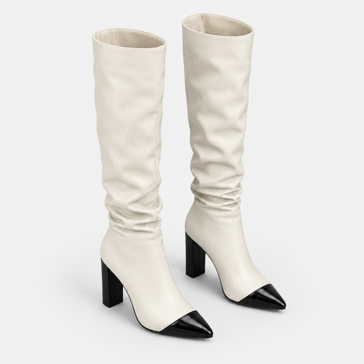 NAJAS | Women’s Over Knee Knight Boots PU Leather High Heel Platform