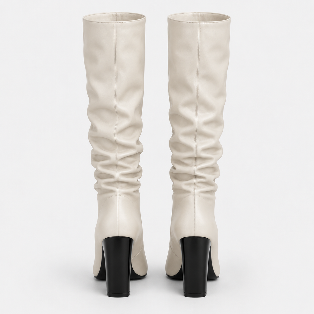 NAJAS | Women’s Over Knee Knight Boots PU Leather High Heel Platform