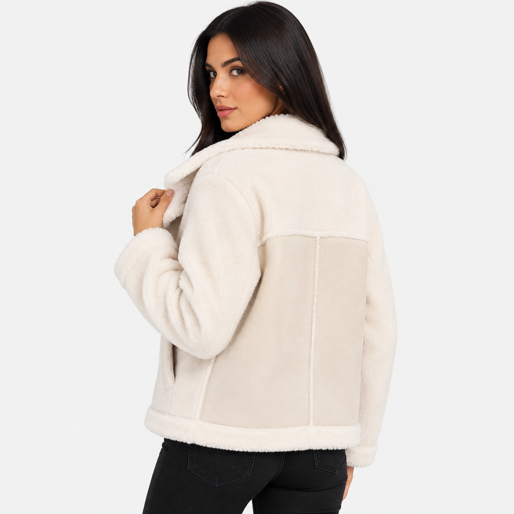 NAJAS | Women’s Short Jacket Lamb Velvet Style Casual Fashion Coat