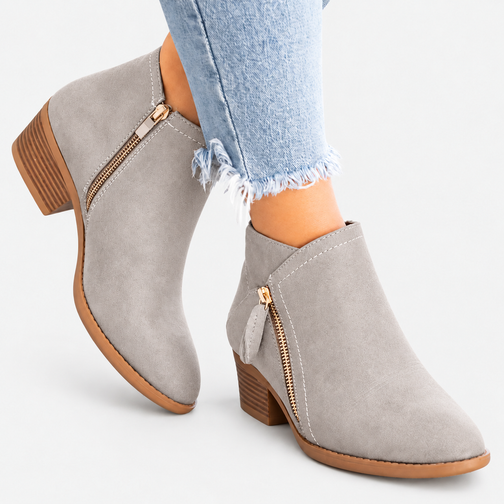 NAJAS | Women’s Suede Ankle Boots Wedge Heel Warm Winter Fashion Boots