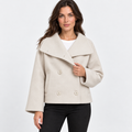 NAJAS | Women’s Double Breasted Coat Stand Collar Elegant Outerwear