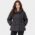 NAJAS | Women’s Plaid Coat Belted Lapel Down Cotton Winter Jacket