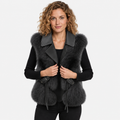 NAJAS | Women’s Plush Vest Jacket Patchwork Style Warm Fashion Coat