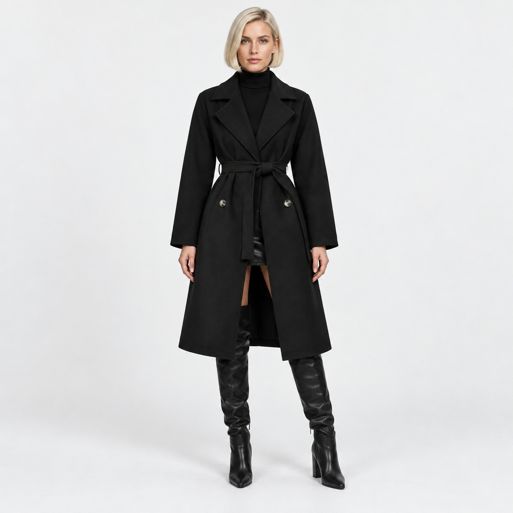 NAJAS | Women's Classic Trench Coat Timeless Belted Heritage Outerwear
