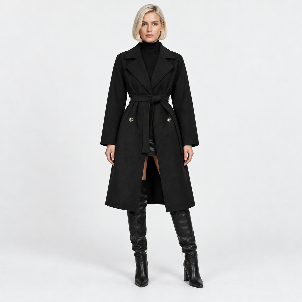NAJAS | Women's Classic Trench Coat Timeless Belted Heritage Outerwear