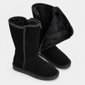 NAJAS | Women's Suede Knee High Winter Boots with Fleece Lining