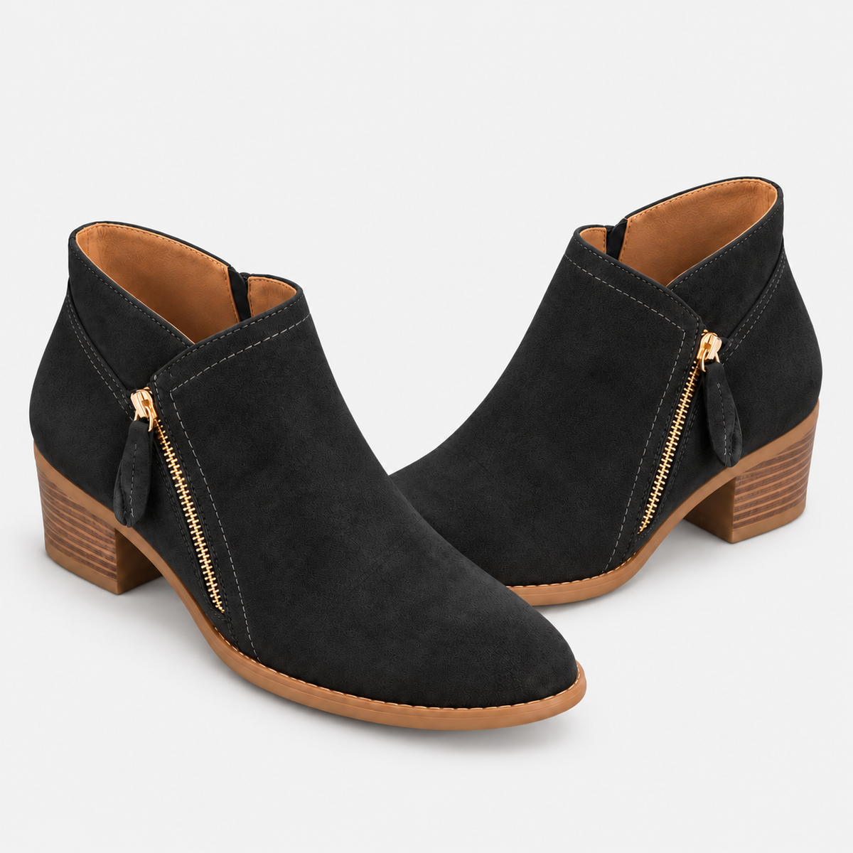 NAJAS | Women’s Suede Ankle Boots Wedge Heel Warm Winter Fashion Boots
