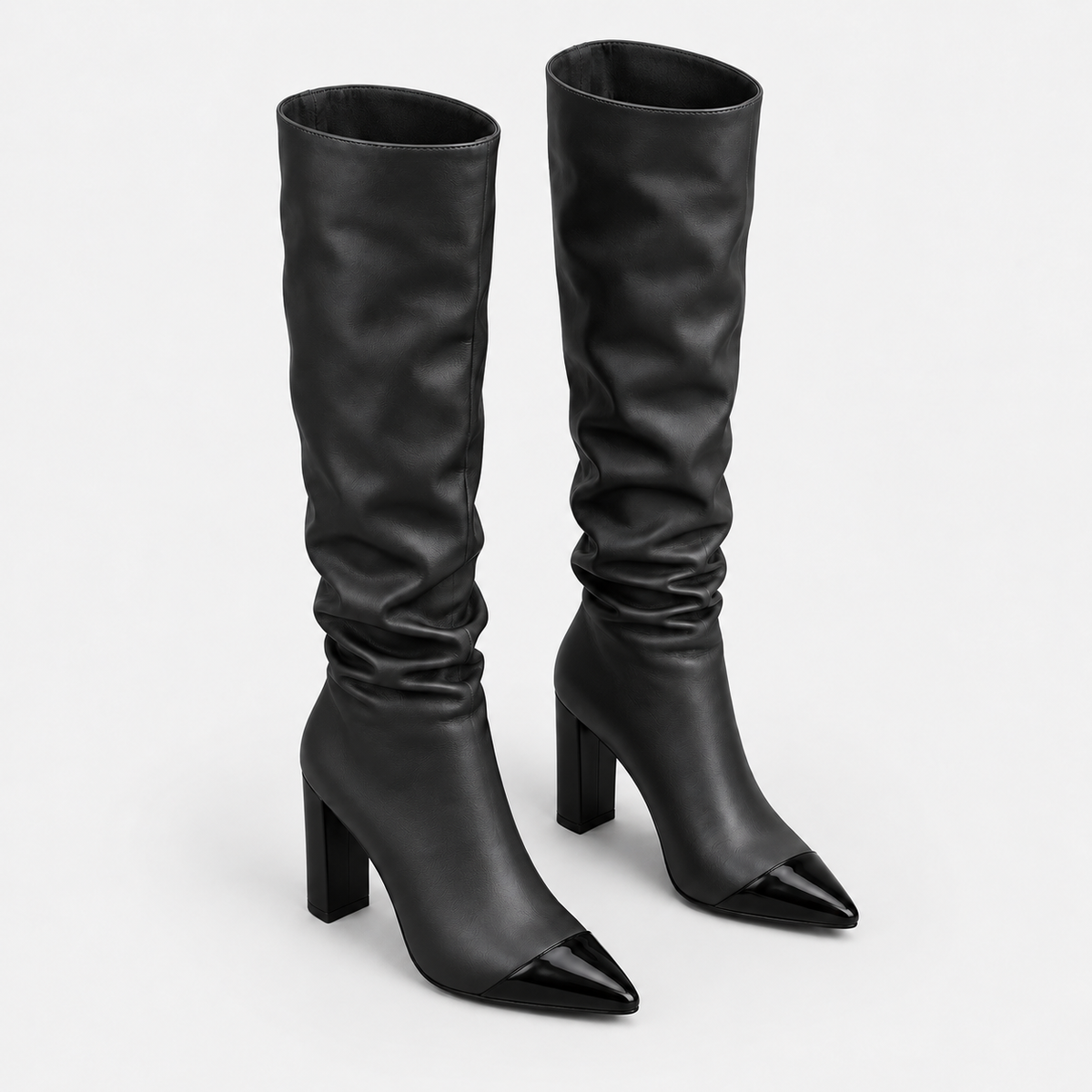 NAJAS | Women’s Over Knee Knight Boots PU Leather High Heel Platform
