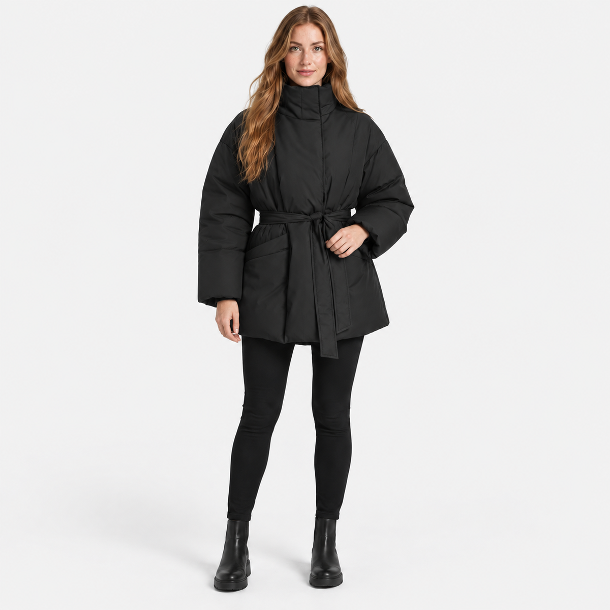 NAJAS | Women’s Retro Quilted Coat Artistic Print Casual Winter Jacket