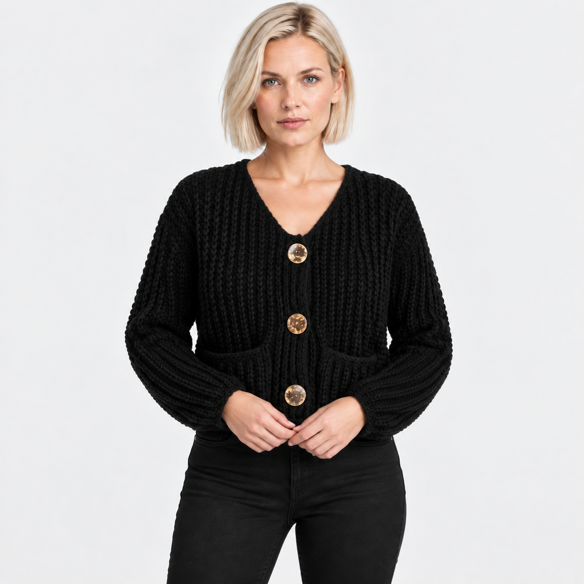 NAJAS | Women’s Single Breasted Coat Double Pocket Elegant Outerwear