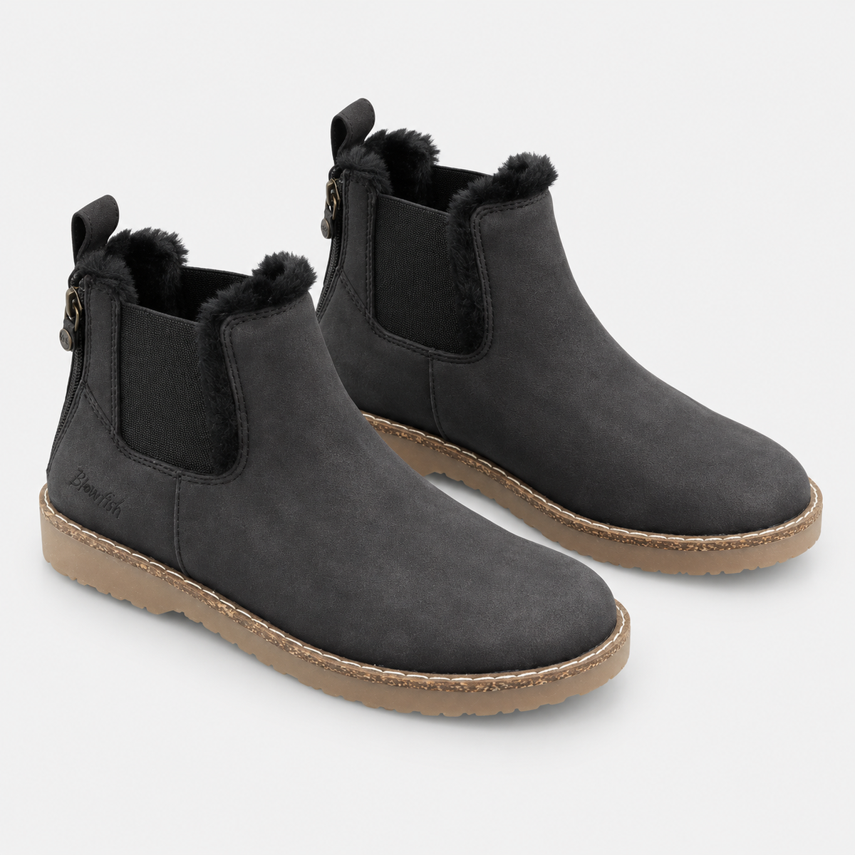 NAJAS | Women’s Suede Boots Warm Lined Winter Flat Heel Casual Shoes