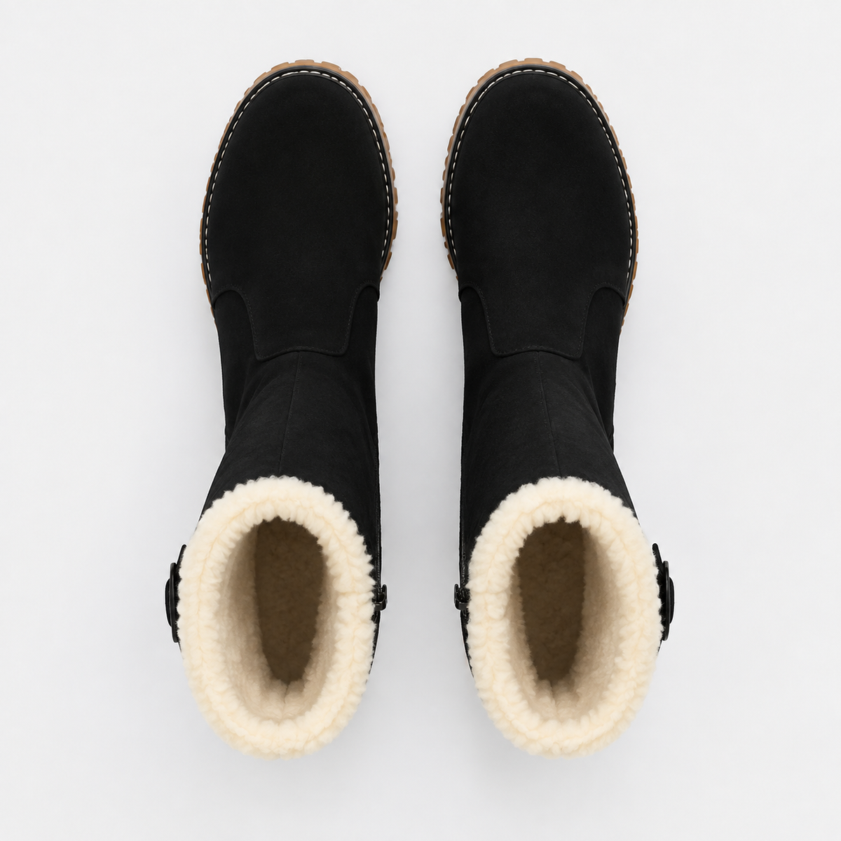 NAJAS | Women’s Knee High Boots Suede Upper Rubber Sole Casual Shoes