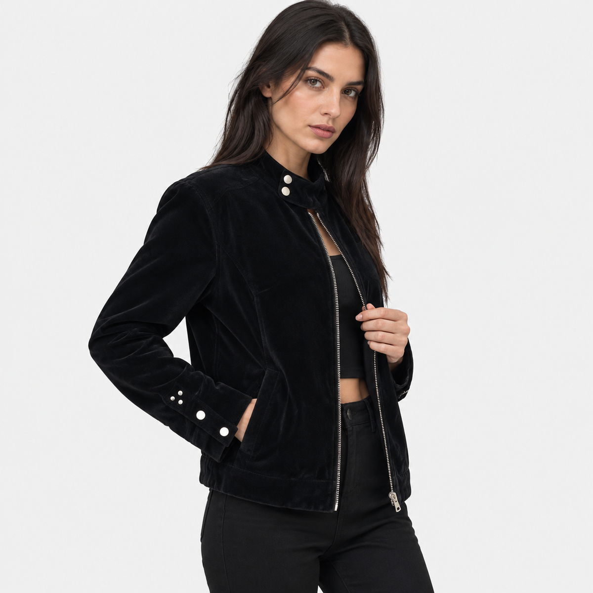NAJAS | Women’s Vintage Jacket Button Detail Long Sleeve Casual Coat