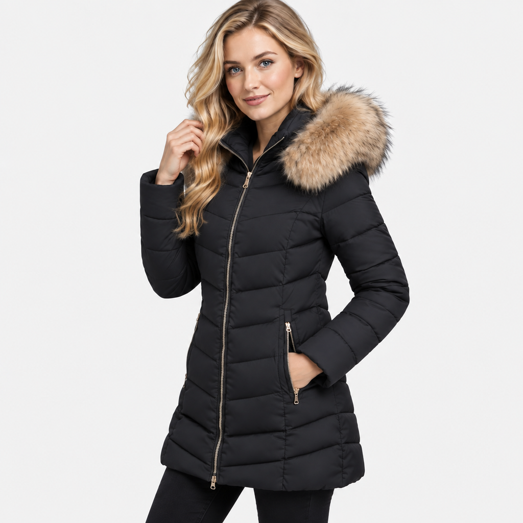 NAJAS | Women’s Long Cotton Puffer Coat Warm Winter Outerwear