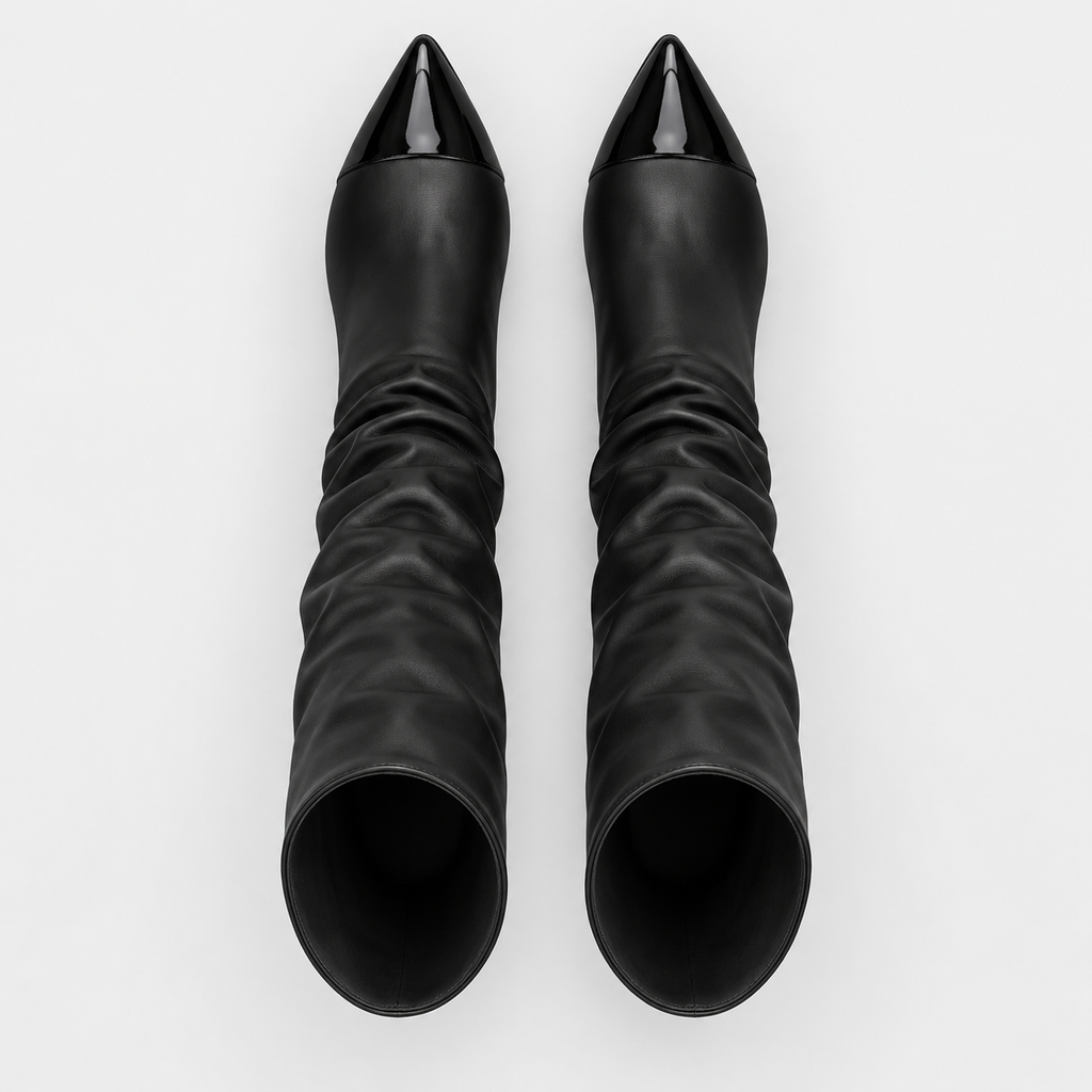 NAJAS | Women’s Over Knee Knight Boots PU Leather High Heel Platform