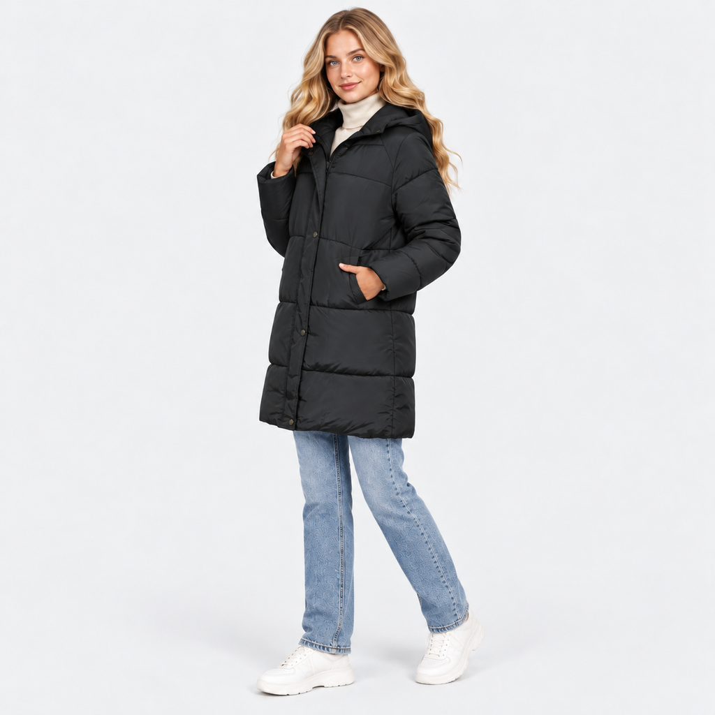 NAJAS | Women's Hooded Puffer Jacket with Regular Fit and Pockets