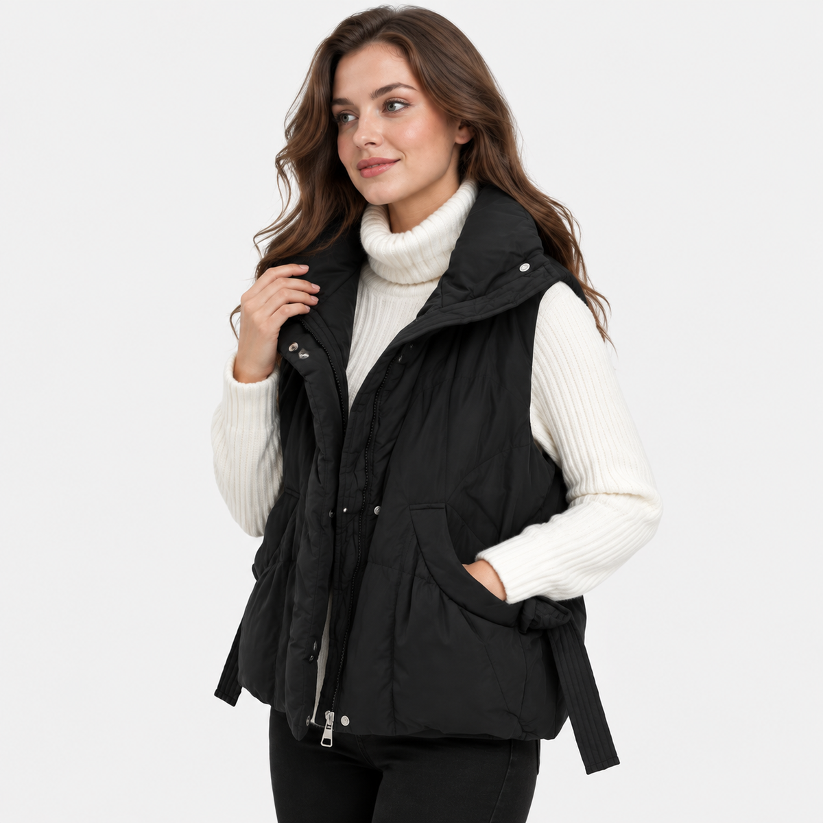 NAJAS | Women’s Cotton Vest Sleeveless Padded Winter Outerwear Jacket