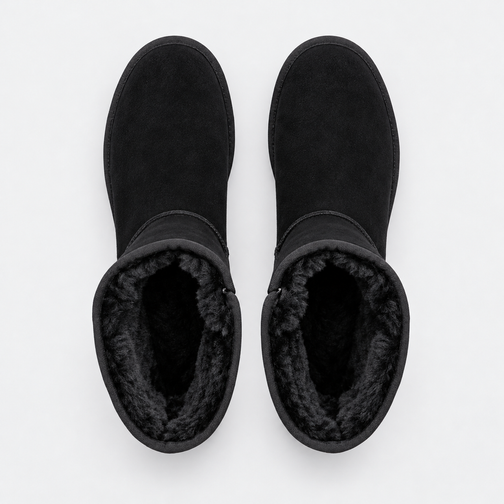 NAJAS | Women's Suede Knee High Winter Boots with Fleece Lining