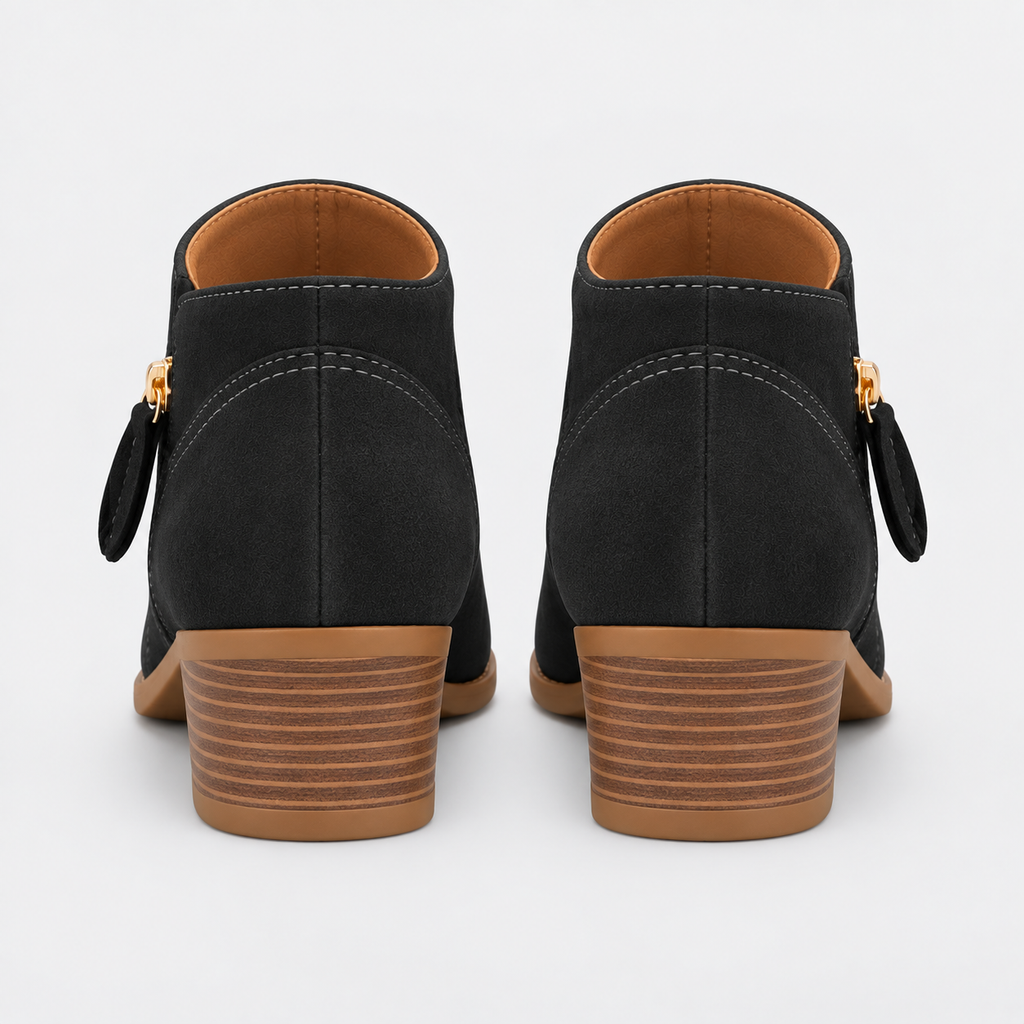 NAJAS | Women’s Suede Ankle Boots Wedge Heel Warm Winter Fashion Boots